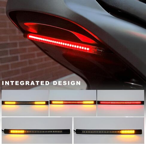 Car LED Light Strip, 8 Inch Flexible Lights Bar 12V Tail Brake Stop Turn Signal Lamp, Waterproof 32LED 2835 SMD Light Strip Dual Color Indicator Lamp for Car Motorcycle ATV in Saudi Arabia