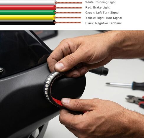Car LED Light Strip, 8 Inch Flexible Lights Bar 12V Tail Brake Stop Turn Signal Lamp, Waterproof 32LED 2835 SMD Light Strip Dual Color Indicator Lamp for Car Motorcycle ATV in Saudi Arabia