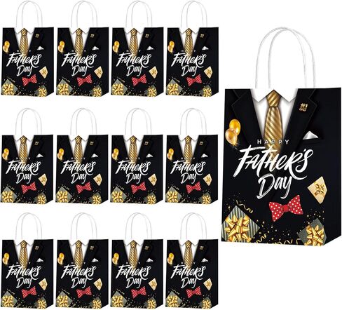 16 Pack Fathers Day Gift Bags Father's Day Paper Bags for Fathers Theme Darty Decoration in Kuwait