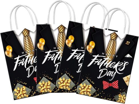 16 Pack Fathers Day Gift Bags Father's Day Paper Bags for Fathers Theme Darty Decoration in Kuwait