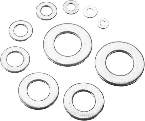 180/360/580pcs 304 Stainless Steel Flat Washer Plain Washer Gasket Set of Assortment Kit(360PCS) in Saudi Arabia