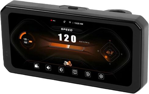 SUNGOOYUE Front and Rear Camera Motorcycle Dash Cam, 6.25 Inch 2K Front and Rear Camera Motorcycle Driving Recorder for Riding Safety Nan in Kuwait