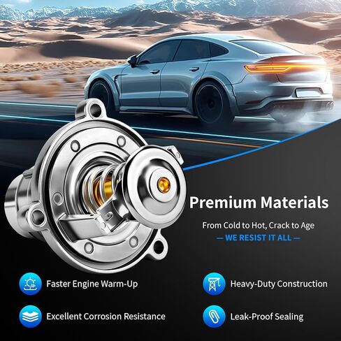 مجموعة مبيت منظم حرارة مبرد المحرك من الألومنيوم مع أجهزة استشعار وحشية تناسب BMW X5 545i 550i 650i 745i 750i 760i GT xDrive M2 M3 M4 M5 M6 M8 X3 X4 X6 يستبدل 902-817 11537586885 in Kuwait
