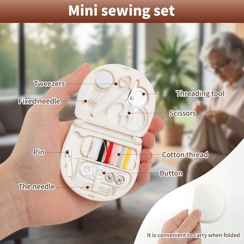 Steel Needles for Hand Sewing, 38PCS Sewing Tool Set, Needles Thread Hand Repair Tools, Stainless Steel Sewing Needle Kit, Big Eye Steel Needle Set, Min Travel Sewing Kit, Portable DIY Handcraft Set in Saudi Arabia