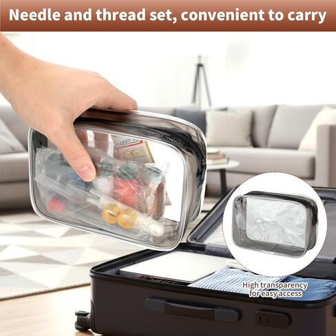 Steel Needles for Hand Sewing, 38PCS Sewing Tool Set, Needles Thread Hand Repair Tools, Stainless Steel Sewing Needle Kit, Big Eye Steel Needle Set, Min Travel Sewing Kit, Portable DIY Handcraft Set in Saudi Arabia