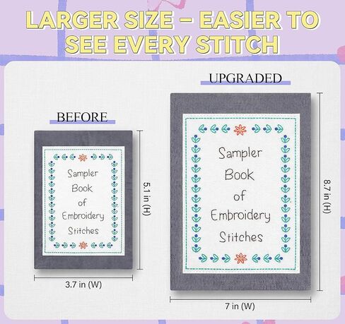 StiVerse 2026 New Embroidery Stitch Book with Detachable Fabric Pages, Embroidery Kits with Illustrated Guide to Universal Embroidery Stitches for Beginners Adults and DIY Craft Lovers in Saudi Arabia