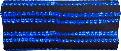 African Ankara Fabric, Navy Blue Polyester Tribal Print, 6 Yards x 45 Inches, Dashiki Wax Pattern for Party Dress Making in Saudi Arabia