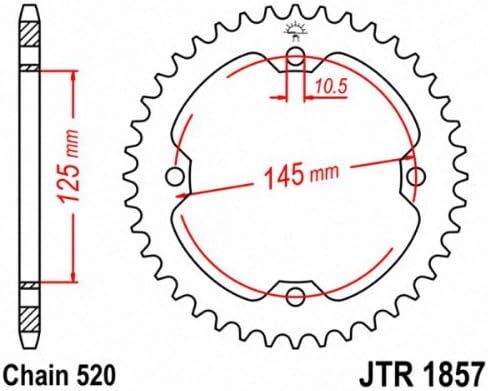 JT Sprockets JTR1857.45 45T ضرس خلفي فولاذي in Kuwait