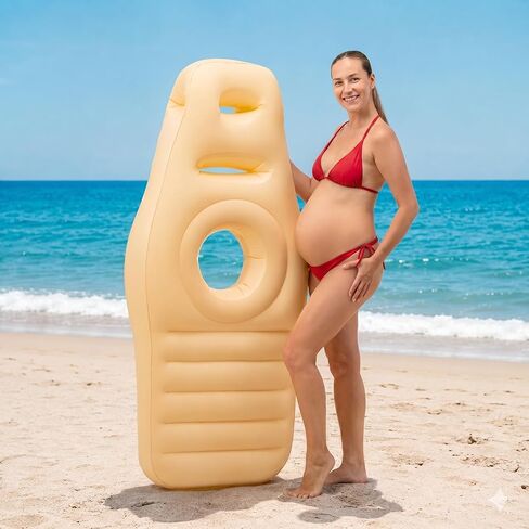 ZONETECH Inflatable Pregnancy Belly Pillow, Pregnancy Pool Float with Belly Hole for Stomach Sleepers, Mattress for Pregnant Women, Tanning Chair, Tummy Massage, Soft Velvet Top in Kuwait
