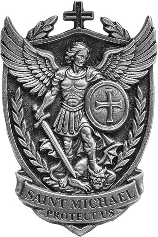 Saint Michael Archangel Car Emblem 3 Inch – Metal 3D Shield Badge, “Protect Us" Religious Car Sticker, Catholic Guardian Angel Auto Emblem in Saudi Arabia