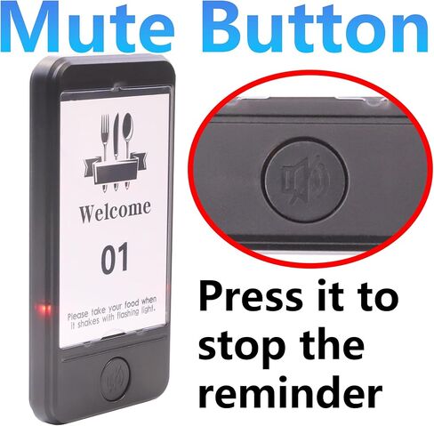 Restaurant Buzzer System, Restaurant Waiting Pager, Pagers and Beepers, Set with Vibration,Flashing and Buzzer,Close Reminder,10 Guest Pagers for Food Truck,Church Nursery in Saudi Arabia