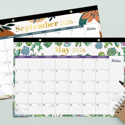 2026 Magnetic Calendar for Refrigerator - 2026 Magnetic/Desk Calendar from January 2026 to December 2026, 12''x17'' Magnetic Calendars, Desk Calendar with Corner Protectors in Saudi Arabia