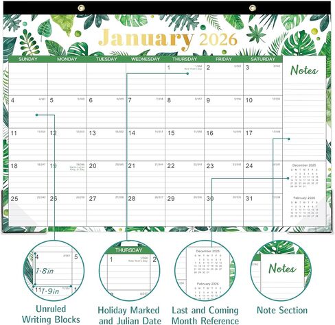 2026 Magnetic Calendar for Refrigerator - 2026 Magnetic/Desk Calendar from January 2026 to December 2026, 12''x17'' Magnetic Calendars, Desk Calendar with Corner Protectors in Saudi Arabia