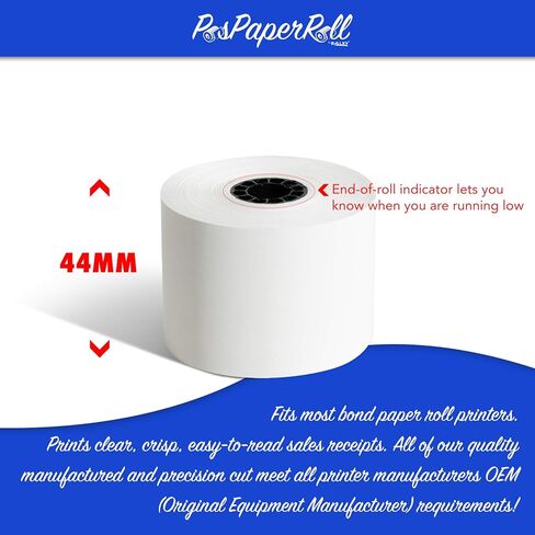 44mm (1-3/4") x 150' BOND Cash Register/Calculator Receipt Paper - 40 Rolls in Saudi Arabia