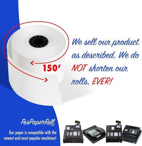 44mm (1-3/4") x 150' BOND Cash Register/Calculator Receipt Paper - 40 Rolls in Saudi Arabia