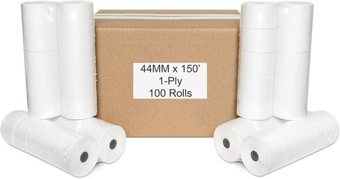 44mm (1 3/4") x 150' White 1-Ply Bond Paper Rolls (100 Rolls) in Saudi Arabia