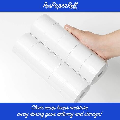 44mm (1 3/4") x 150' White 1-Ply Bond Paper Rolls (100 Rolls) in Saudi Arabia