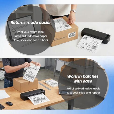 100 Sheets Adhesive Thermal Paper US Letter Size, Compatible with A285M A28U A282M A281M M08F M835 M834 M832 Portable Printer in Saudi Arabia