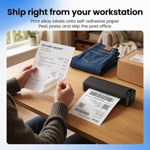 100 Sheets Adhesive Thermal Paper US Letter Size, Compatible with A285M A28U A282M A281M M08F M835 M834 M832 Portable Printer in Saudi Arabia