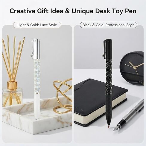 One-Click Deformation Fidget Pen, Funny Cool Gel Pen Black Ink, Fine point smooth writing pens, 6 Pcs Set with Gift Storage Pencil Case,Suitable for school, journaling, Work and gift-giving in Saudi Arabia