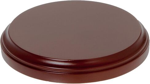Plymor Fruitwood Round Wood Display Base, 4.5625" W x 4.5625" D x 0.625" H (4" Display Diameter) in Saudi Arabia