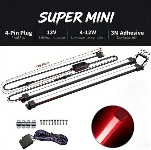 60 Inch Tailgate Light Bar, PC Material Uniform Glow LED Strip with Sequential Amber Turn Signal, Full Function Brake/Running/Reverse Lights for F150 Tundra Ram Silverado Pickup Truck in Saudi Arabia