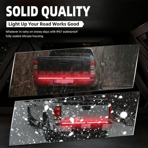 60 Inch Tailgate Light Bar, PC Material Uniform Glow LED Strip with Sequential Amber Turn Signal, Full Function Brake/Running/Reverse Lights for F150 Tundra Ram Silverado Pickup Truck in Saudi Arabia