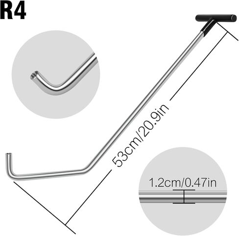 LadyRosian Paintless Dent Repair Tools 5 Pieces of Dent Removal Rods with Awl Head Dent Hail Repair Tools Paintless Dent Removal Kit Car Auto Body Dent Removal of Hail Dents and Door Ding in Saudi Arabia