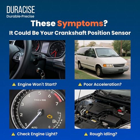 مستشعر موضع العمود المرفقي من DURACISE متوافق مع 1998-2002 دودج كارافان، نيون، ستراتوس، أفينجر و1995-2002 كرايسلر نيون، بي تي كروزر، سيبرينغ وبليموث وإيجل وميتسوبيشي #5269703AC، M05235377 in Kuwait