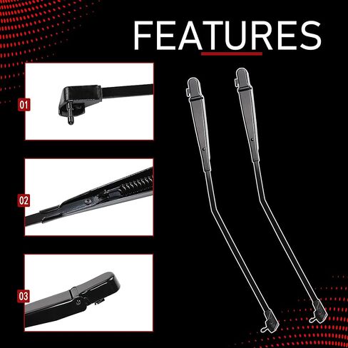 1 Pair Front Windshield Wiper Arm Kit Compatible with 1988-1998 Chevrolet Blazer Suburban Kodiak C1500 C2500 C3500 GMC Yukon K1500 K2500 K3500 Topkick Replaces 42782 22110157 in Kuwait