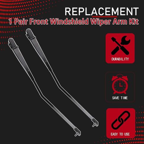 1 Pair Front Windshield Wiper Arm Kit Compatible with 1988-1998 Chevrolet Blazer Suburban Kodiak C1500 C2500 C3500 GMC Yukon K1500 K2500 K3500 Topkick Replaces 42782 22110157 in Kuwait