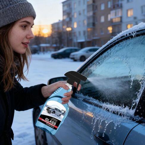 Windshield Deicer | 12fl.oz Fast-Acting Defroster - Deicer Spray for Car Windshield | for Truck Frost Windscreens Mirrors Headlights Locks in Kuwait