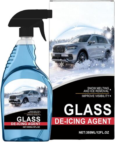 De Icer for Car Windshield | 12fl.oz Glass Liquid Defroster - Windshield Ice Melt - for Truck Frost Windscreens Mirrors Headlights Locks in Kuwait