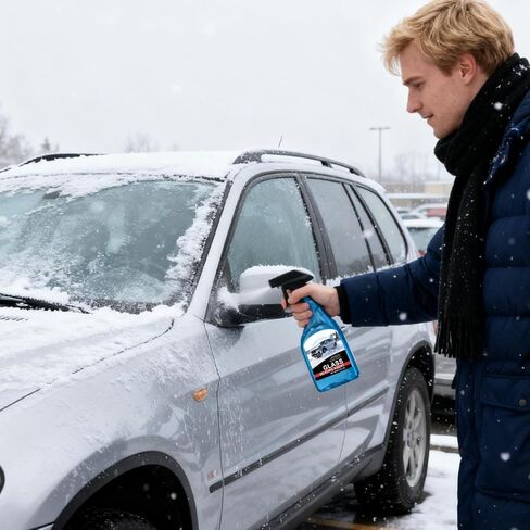 De Icer for Car Windshield - 12fl.oz Fast-Acting Defroster - Deicer Spray for Car Windshield | for Truck Frost Windscreens Mirrors Headlights Locks in Kuwait