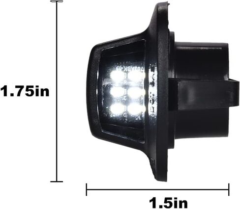 مجموعة مصابيح لوحة الترخيص LED G-PLUS متوافقة مع 1997-2011 دودج داكوتا/2006-2009 ميتسوبيشي رايدر، #55055292 حزمة بيضاء ساطعة من 2 in Kuwait