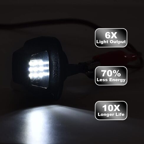 مجموعة مصابيح لوحة الترخيص LED G-PLUS متوافقة مع 1997-2011 دودج داكوتا/2006-2009 ميتسوبيشي رايدر، #55055292 حزمة بيضاء ساطعة من 2 in Kuwait