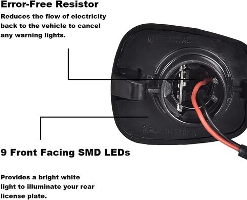 مجموعة مصابيح لوحة الترخيص LED G-PLUS متوافقة مع 1997-2011 دودج داكوتا/2006-2009 ميتسوبيشي رايدر، #55055292 حزمة بيضاء ساطعة من 2 in Kuwait