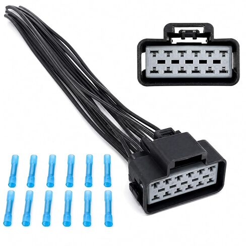MOMYCAT WPT928 12-Pin Wiring Kit Heated/Cooled Seat Connector Wire Harness, Replaces 3U2Z-14S411-ZMB Compatible with Ford F150 F250 Explorer Mustang Fusion Lincoln 2003-2019 in Saudi Arabia