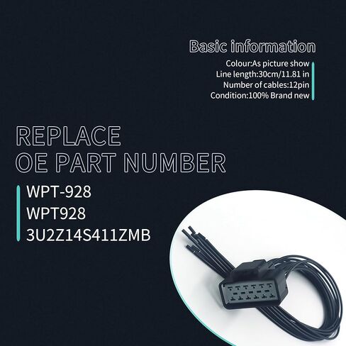 MOMYCAT WPT928 12-Pin Wiring Kit Heated/Cooled Seat Connector Wire Harness, Replaces 3U2Z-14S411-ZMB Compatible with Ford F150 F250 Explorer Mustang Fusion Lincoln 2003-2019 in Saudi Arabia
