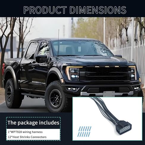 MOMYCAT WPT928 12-Pin Wiring Kit Heated/Cooled Seat Connector Wire Harness, Replaces 3U2Z-14S411-ZMB Compatible with Ford F150 F250 Explorer Mustang Fusion Lincoln 2003-2019 in Saudi Arabia