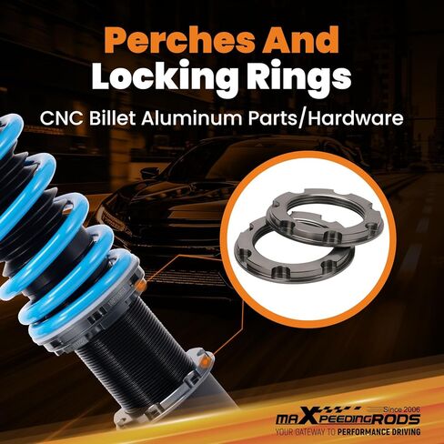 maxpeedingrods Coilover لسيارة Toyota MR2 SW20/SW21 1990-1999، مجموعة تعليق كويلوفيرس قابلة للتعديل بـ 24 مستوى، مجموعات خفض مطورة T6 قابلة للتعديل باللون الأزرق in Kuwait