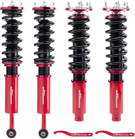 maXpeedingrods Coilovers for Honda Accord CV1/CV2/CV3 2018-2022, Height Adjustable Coilovers Suspension Kit, Preset Damping Shock Absorber Struts Lowering Kit Red in Kuwait