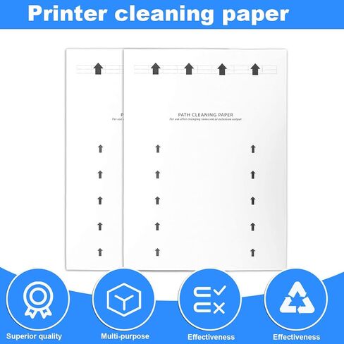 30-Pack Printer Cleaning Sheets, 11.2x8.26in Inkjet & Toner Printer Cleaning Kit, Universal Scanner Fixing Paper Supplies, Removes Dust & Debris from Rollers for Copiers Fax Machines Scanners in Kuwait