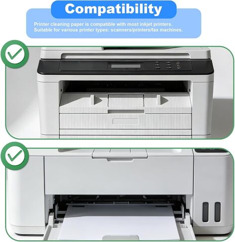 30-Pack Printer Cleaning Sheets, 11.2x8.26in Inkjet & Toner Printer Cleaning Kit, Universal Scanner Fixing Paper Supplies, Removes Dust & Debris from Rollers for Copiers Fax Machines Scanners in Kuwait