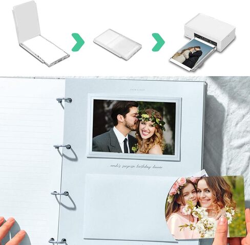 Compatible SD21/SD31 Refill Cartridge and Photo Paper 4x6 for Liene Amber M100/M200 Photo Printer (2 Cartridge,80 Sheets 4x6 Glossy Photo Paper) – Also Compatible with DHP512/DHP513 Printer in Saudi Arabia