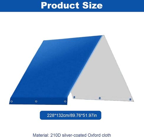 Playset Canopy Replacement, 52x90 Inch Oxford Cloth Playground Canopy, Waterproof Sunproof Dustproof Swing Set Replacement Tarp, Playhouse Cover for Outdoor, Royal Blue, Playhouse Cover in Saudi Arabia