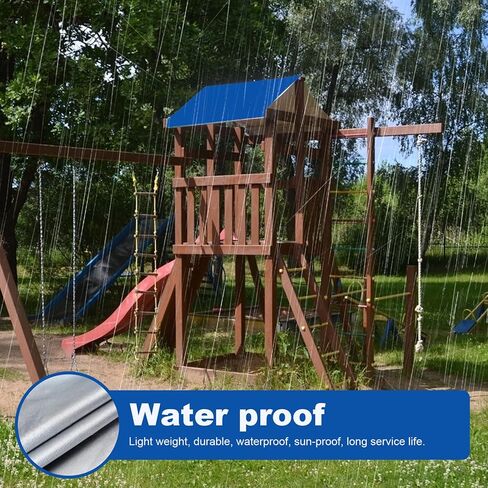Playset Canopy Replacement, 52x90 Inch Oxford Cloth Playground Canopy, Waterproof Sunproof Dustproof Swing Set Replacement Tarp, Playhouse Cover for Outdoor, Royal Blue, Playhouse Cover in Saudi Arabia