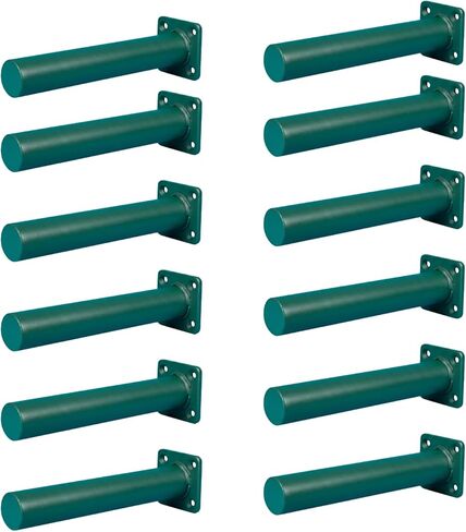 Barcaloo Outdoor Monkey Bars for Kids- Set of 12, 8 Inch Single Sided Black Metal Monkey Bar Set for Backyard Swing Set, Playground Ladder & Climbing - Playset Kit Includes Hardware for Mounting in Saudi Arabia
