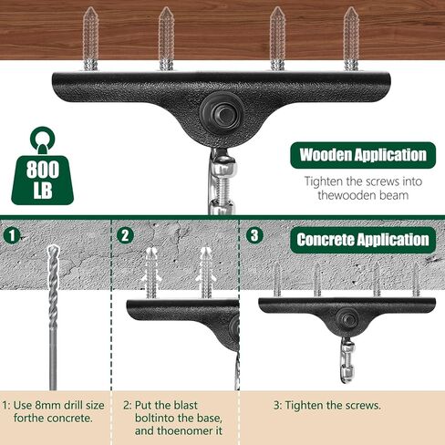 Heavy Duty Swing Hanger,180° Silent Oscillation, 800 lbs Capacity, for Playground, Swing Set, Hammock, Yoga, Punching Bag in Saudi Arabia