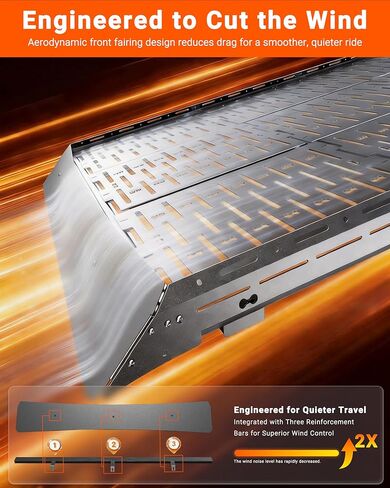 حامل سقف من الألومنيوم لسيارة RAM ProMaster 159 بوصة ذات سقف مرتفع 2014-2026، وليس لـ 159 بوصة EXT، ملف تعريف منخفض مع هدية أمامية للرياح، 6 قضبان متقاطعة على شكل حرف T قابلة للتعديل، نظام معياري in Kuwait